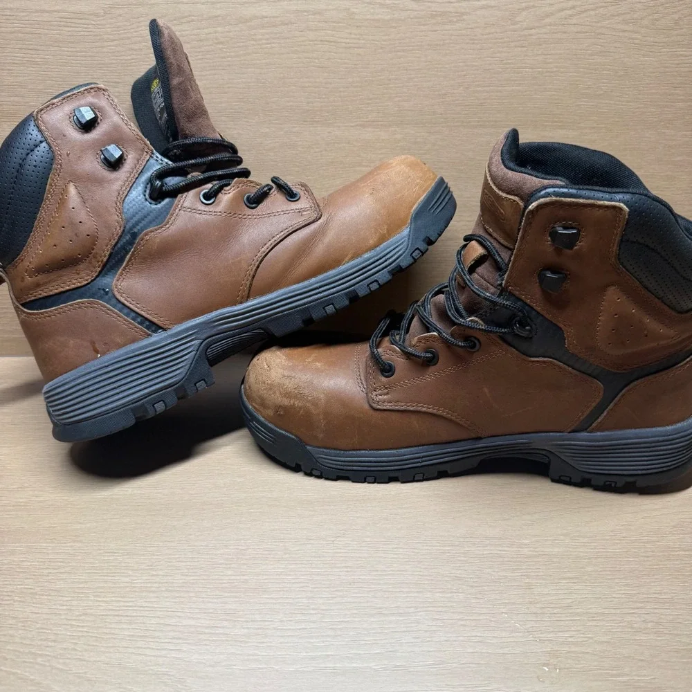 Keen Utility Men 10D Lansing Mid Carbon Fiber Toe Work Boots Brown Waterproof EH